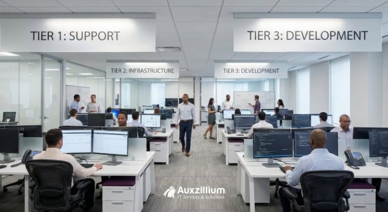 What Is The Difference Between IT Support Tiers from Auxzillium
